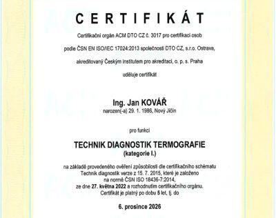 Školenie Prípravný kurz pre certifikáciu v termografii